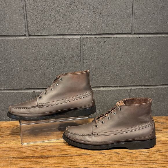 Vintage Dexter Brown Leather Chukka Ankle Boots Men’s 11 Made In USA - Picture 1 of 8
